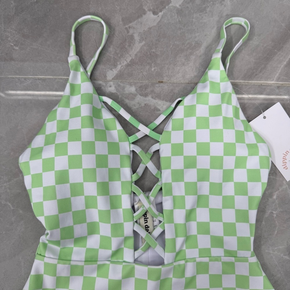 Women’s Dippin’ Daisy’s Bliss One Piece Swimsuit Checked Out Small - Picture 6 of 16